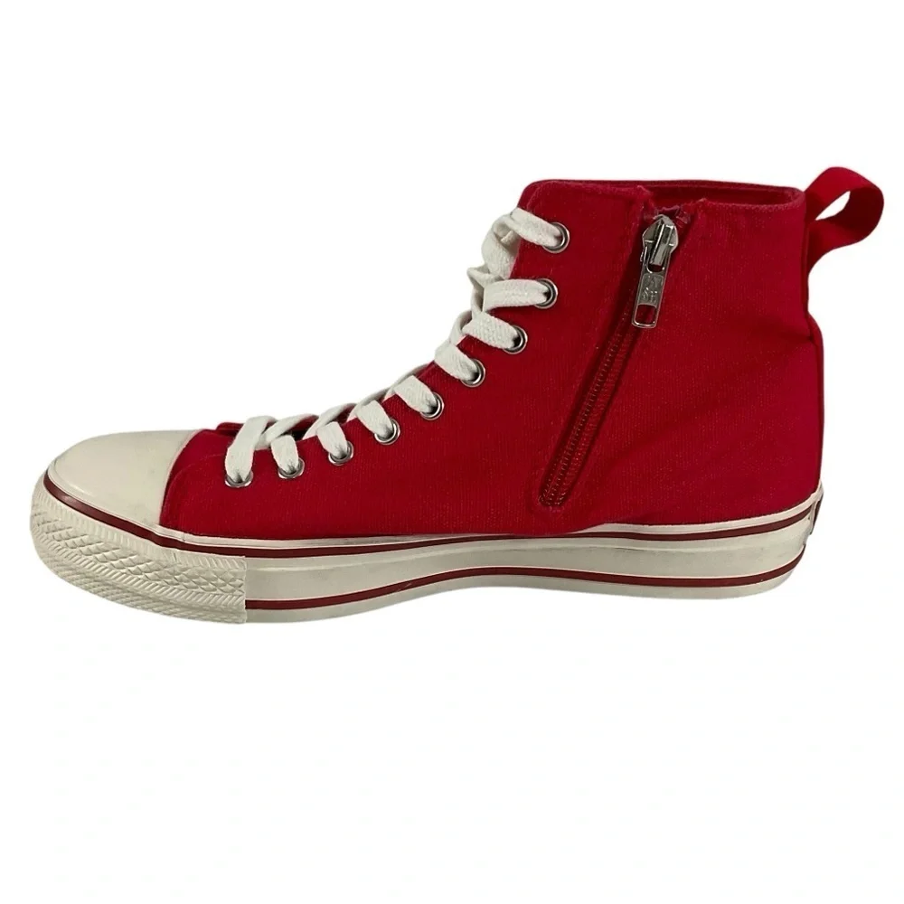 ASH Vanina Hi-Top Sneakers Canvas Floral Snake Embroidery Size 38 Free People